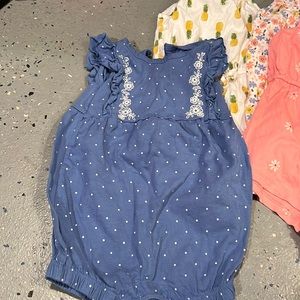 5 Rompers for baby girl 18 months or 18-24